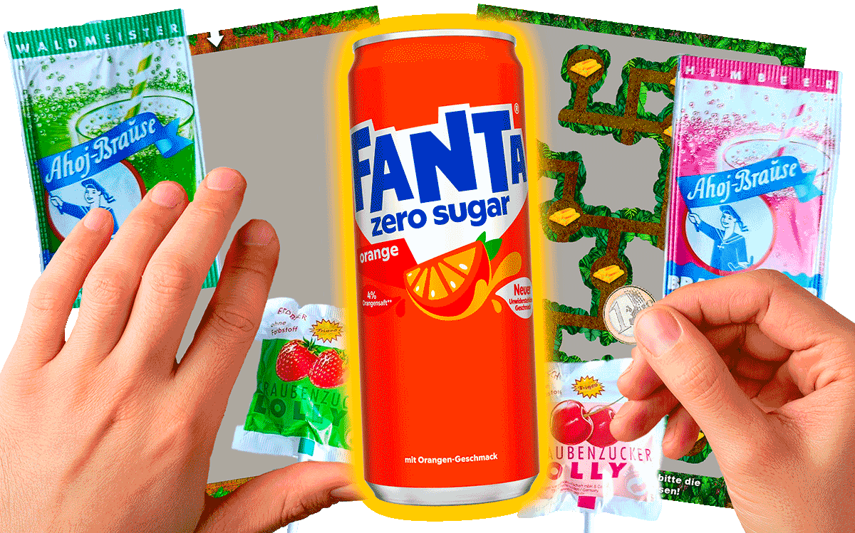 rubbelkarten mit fanta und sweets